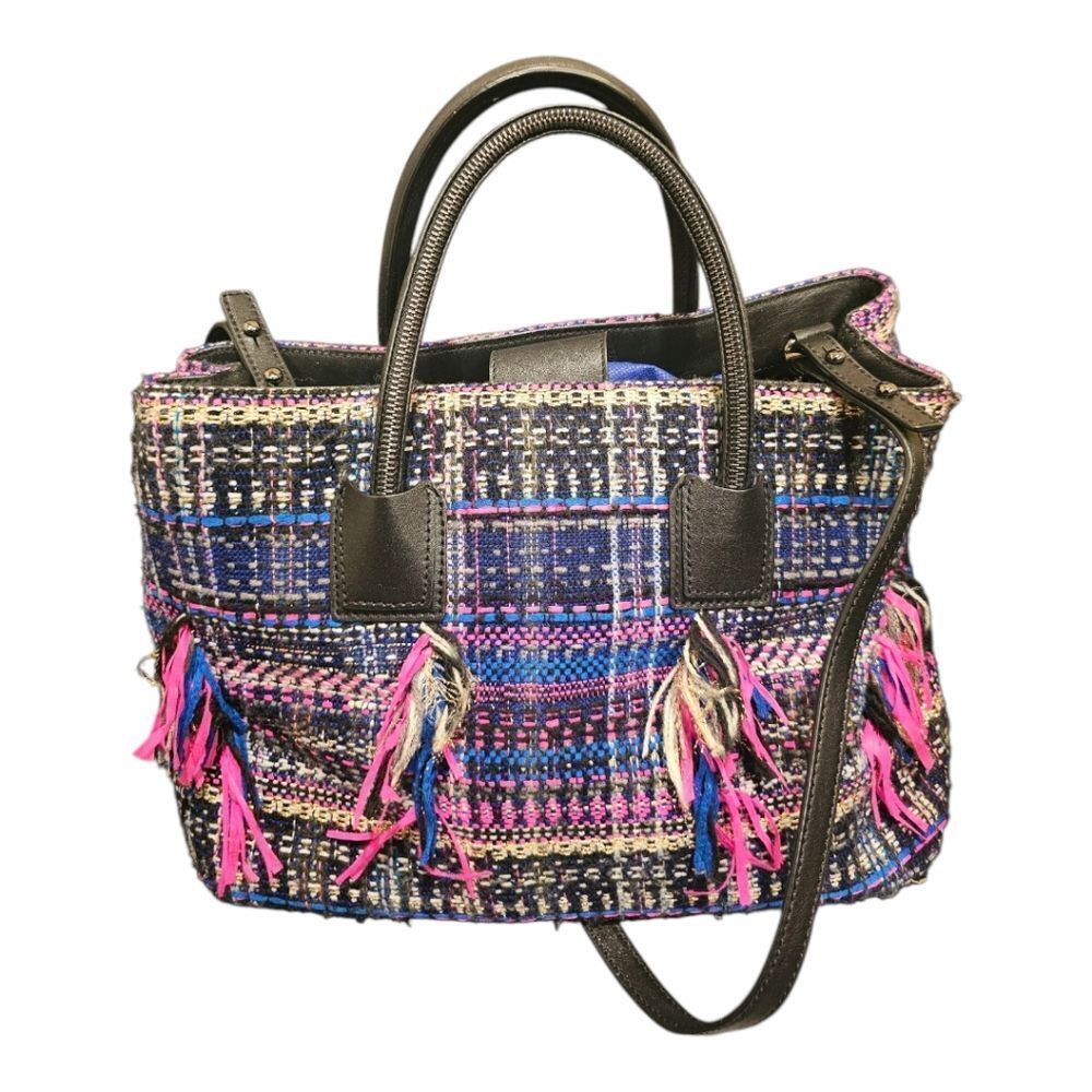 MILLY Tweed‎ Logan Tote Handbag - Picture 3 of 9